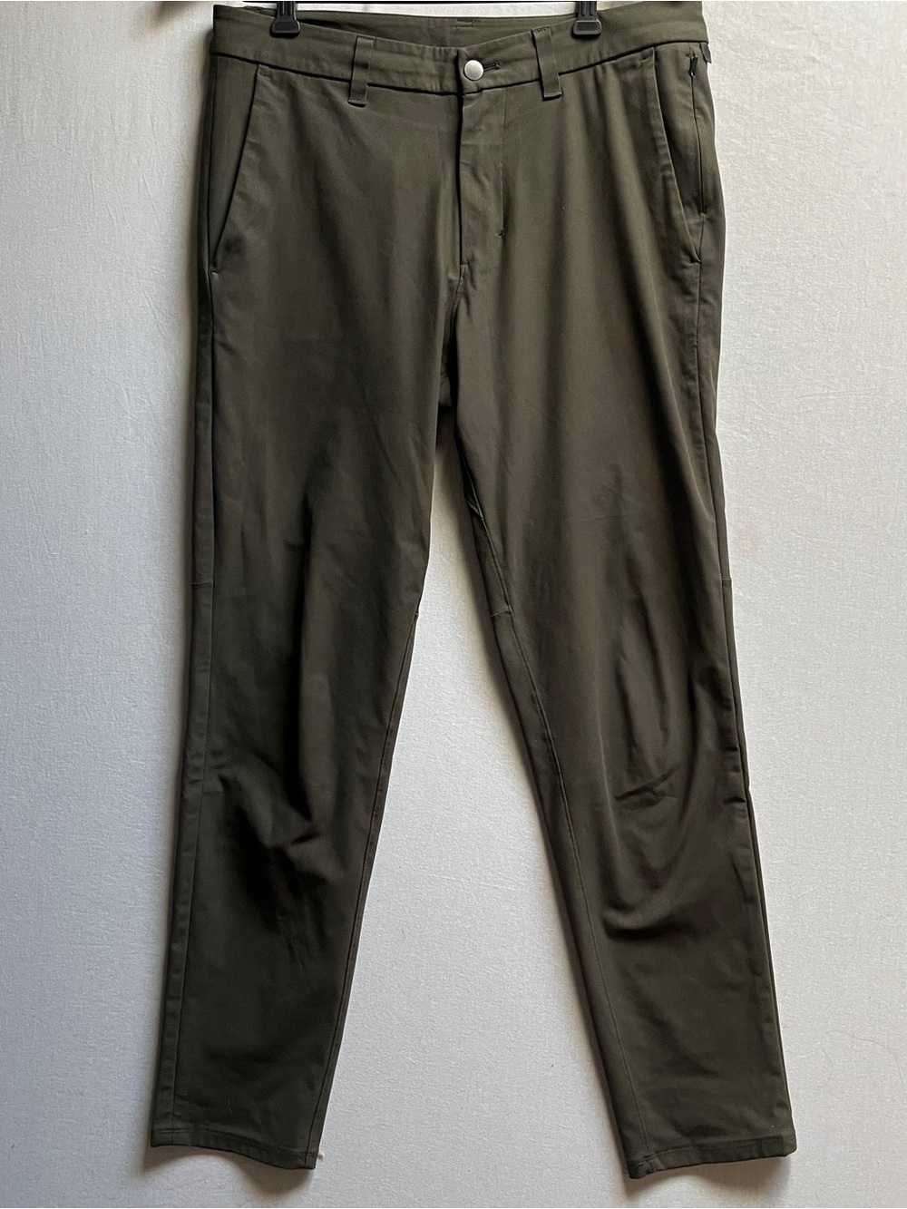 Lululemon Commission Pant 32 Slim Olive Green Chino Trousers